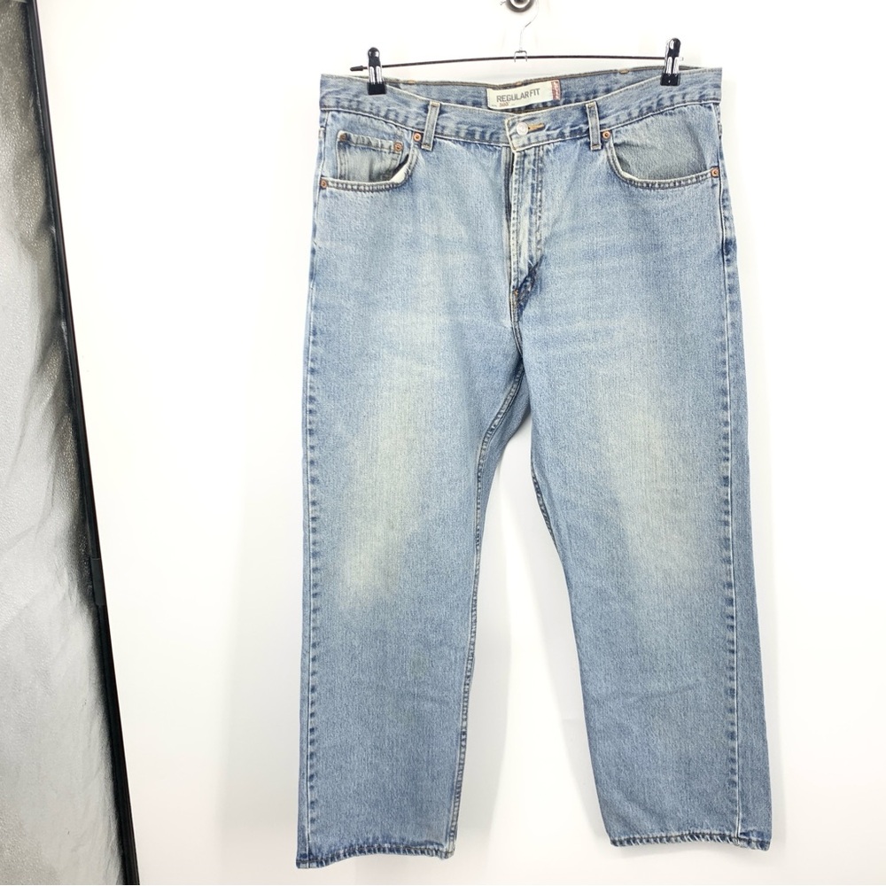 Levis Men Size 40 x 29 Jeans 505 Regular Fit Straight Light Pants Cotton Y2K 05